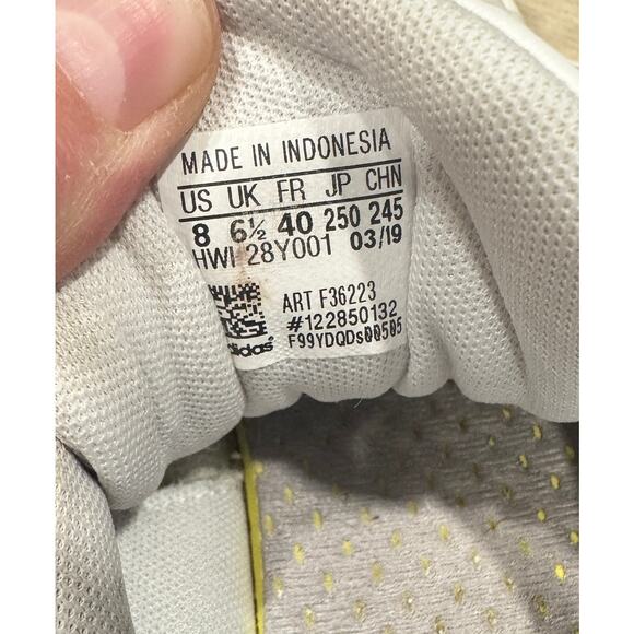 ADIDAS Advantage Sneakers White w/ Metallic Details Size 8 - Picture 5 of 6